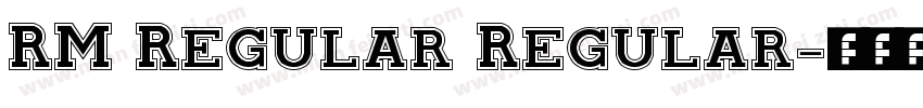 RM Regular Regular字体转换